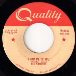 From Me To You By Del Shannon/The Beatles