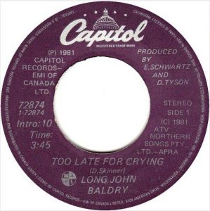 Too Late For Crying by Long John Baldry
