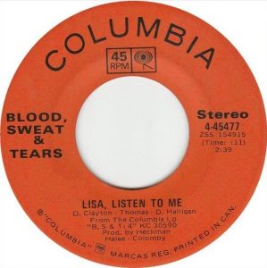 Lisa Listen To Me by Blood, Sweat & Tears