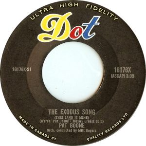 The Exodus Song by Pat Boone
