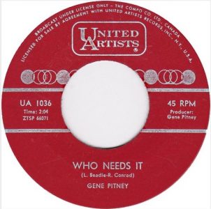 Who Needs It by Gene Pitney