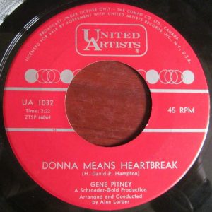 Donna Means Heartbreak by Gene Pitney