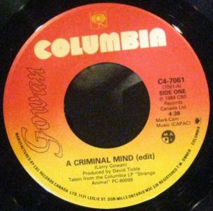 Gowan - A Criminal Mind 45 (Columbia Canada)1.jpg
