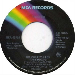 Trooper - Oh, Pretty Lady 45 (MCA Canada)2