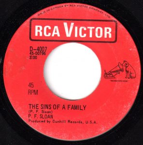 P.F. Sloan - The Sins Of A Family 45 (RCA Victor Canada)