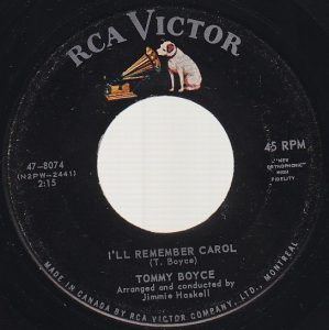 Tommy Boyce - I Remember Carol 45 (RCA Victor Canada)