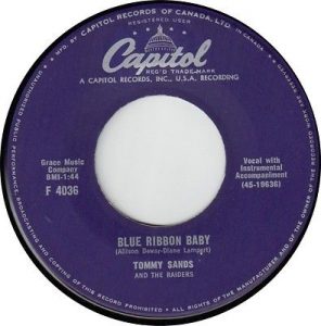 Tommy Sands - Blue Ribbon Baby 45 (Capitol Canada)