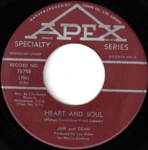 Jan & Dean - Heart And Soul 45 (Apex)