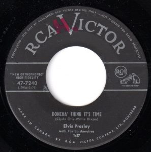 Elvis Presley - Doncha' Think It's Time 45 (RCA Victor Canada)
