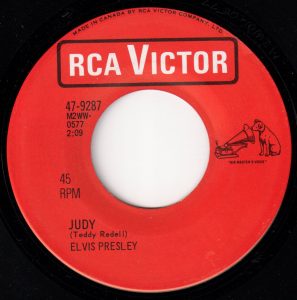 Elvis Presley - Judy 45 (RCA Victor Canada)