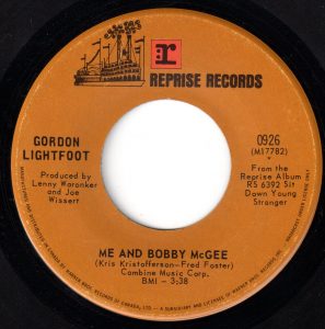 Gordon Lightfoot - Me And Bobby McGee 45 (Reprise Canada)
