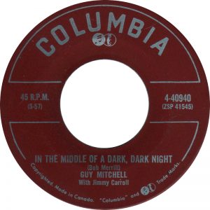 Guy Mitchell - In The Middle Of A Dark, Dark Night 45 (Columbia Canada)