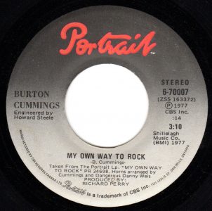 Burton Cummings - My own Way To Rock 45 (Portrait Canada)_716
