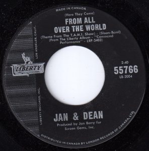 Jan & Dean - From All Over The World 45 (Liberty Canada)