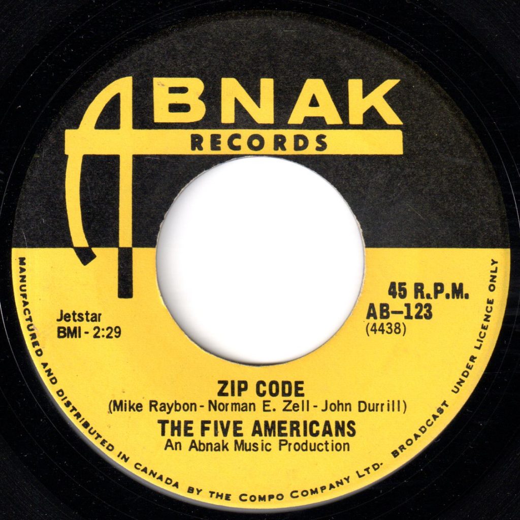Pin Code. Song Zip Code by The Five Americans - 1967 Hit Song - Vancouver Pop Music ...