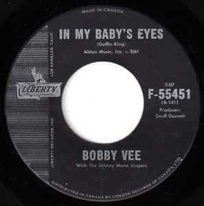 Bobby Vee - In My Baby's Eyes 45 (Liberty Canada)