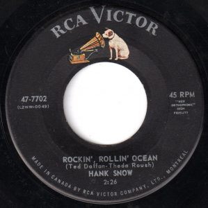 Hank Snow - Rockin' Rollin' Ocean 45 (RCA Victor Canada)