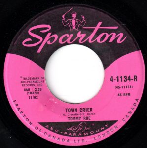 Tommy Roe - Town Crier 45 (Sparton)