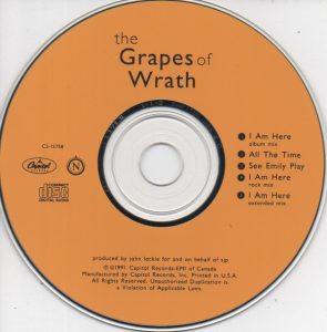 Grapes Of Wrath - I Am Here CD Single (Capitol Canada)