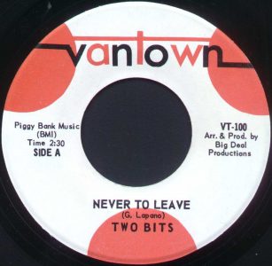 Two Bits - Never To Leave 45 (Vantown Can.)