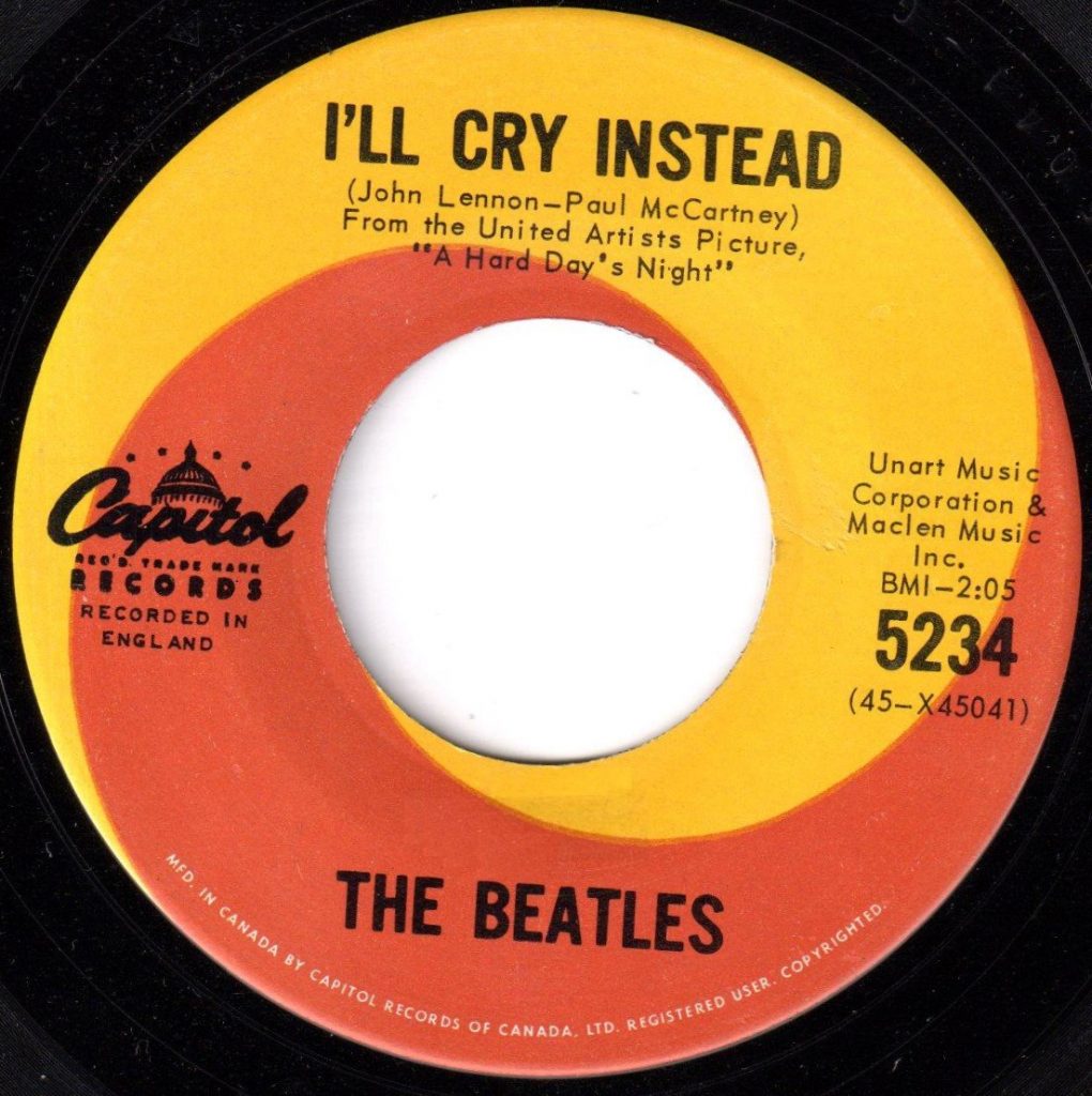 I'll Cry Instead by The Beatles - 1964 Hit Song - Vancouver Pop Music ...