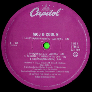 So Listen by MCJ & Cool G