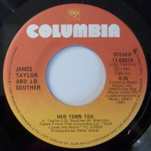Her Town Too by James Taylor and J.D. Souther