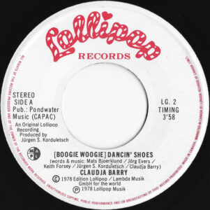 Boogie Woogie) Dancin' Shoes by Claudia Barry - 1978 Hit Song - Vancouver  Pop Music Signature Sounds