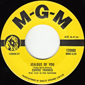 Jealous Of You by Connie Francis