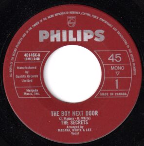 Secrets - The Boy Next Door 45 (Philips Canada)