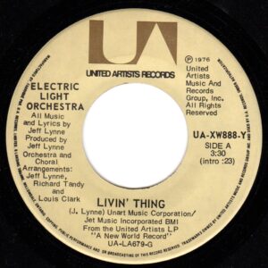 Electric Light Orchestra - Livin' Thing 45 (UA Canada)_270