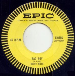 Marty Wilde - Bad Boy 45 (Epic Can.)