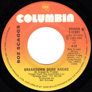 Breakdown Dead Ahead by Boz Scaggs
