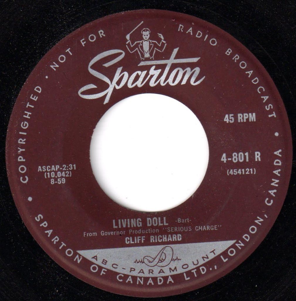 Living Doll by Cliff Richard/David Hill - 1959 Hit Song - Vancouver Pop ...