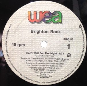 Can't Wait For The Night by Brighton Rock