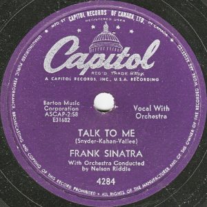 Talk To Me by Frank Sinatra