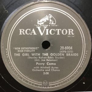 The Girl With The Golden Braids by Perry Como