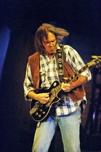 Neil Young performs in concert at Madison Square Garden.