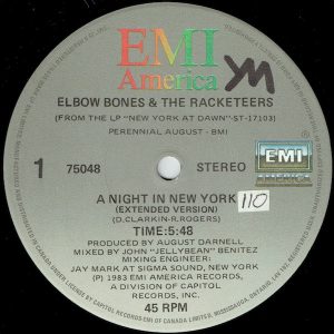 A Night In New York by Elbow Bones and the Racketeers