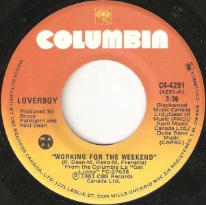 Working For The Weekend by Loverboy