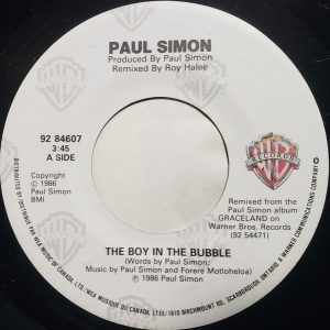 The Boy In The Bubble by Paul Simon The Boy In The Bubble by Paul Simon